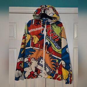 Members Only Nickelodeon Themed Windbreaker Jacket Men's Large